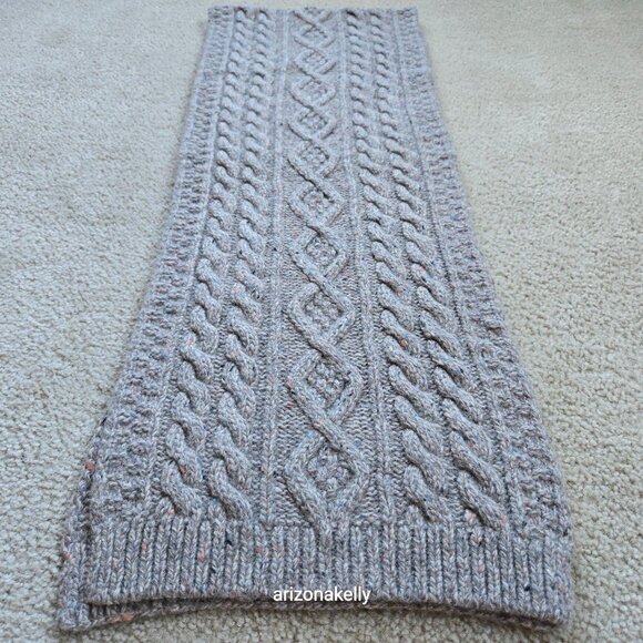 NWOT Barbour Thick Cable Knit Tweedy Donegal-style Wool Blend Scarf - Picture 9 of 15